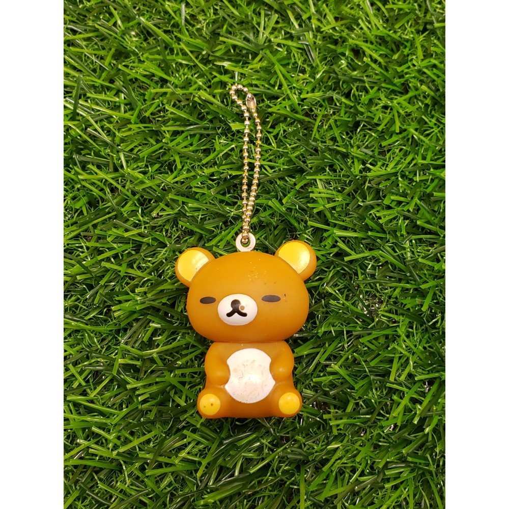 San-X Rilakkuma Bear Keychain Mini Figure Brown Sitting Charm San-X Japan